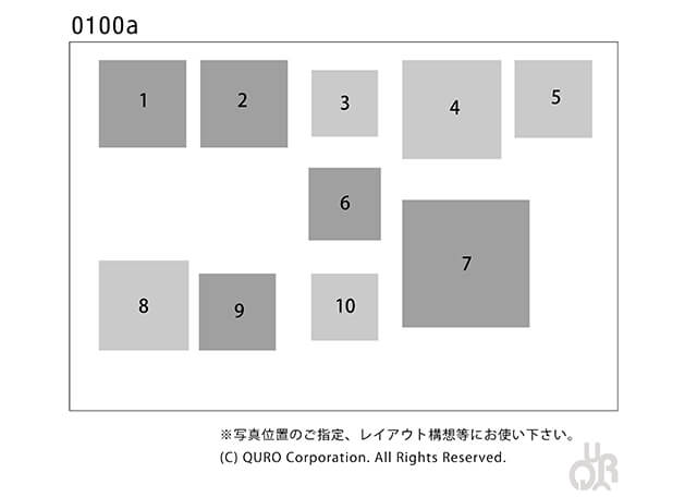 型番【0100a】画像配置図