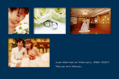 デザイナーズポストカードQURO結婚報告見本画像wg_01